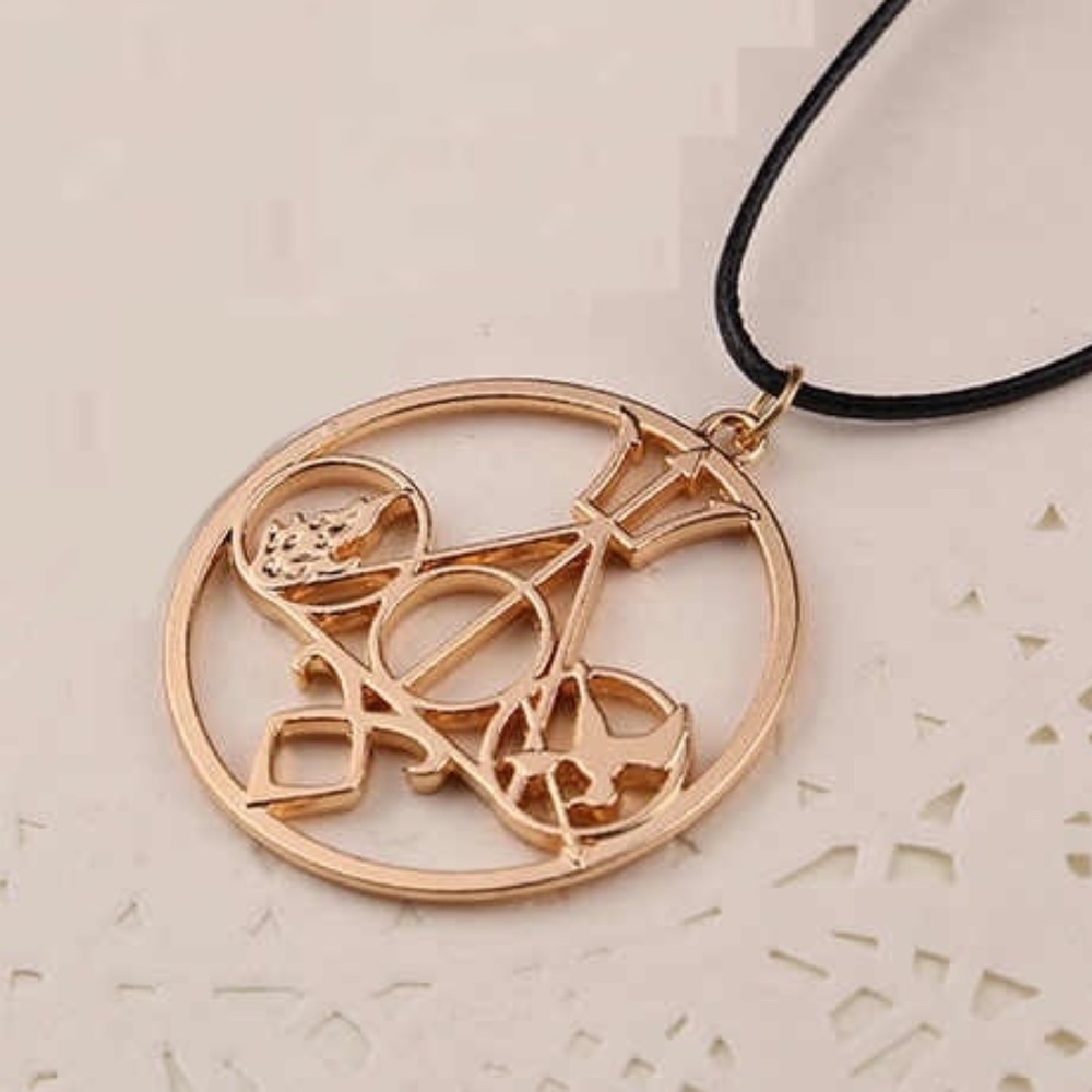 Books/Movie Fandom Pendant Gold Leather Cord Necklace OPCC The Novel Classic Mix